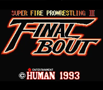 Super Fire Pro Wrestling 3 (Japan) (Sample) screen shot title